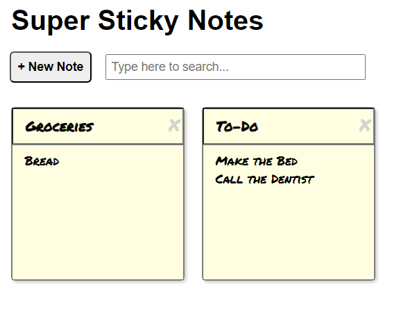 Sticky Notes App